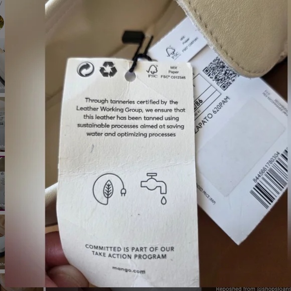 Mango Women's Cream Loafers with Black Soles - Picture 3 of 7